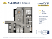 Plano del modelo T del proyecto Albamar | Brisana en Chorrillos