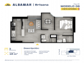 Plano del modelo P del proyecto Albamar | Brisana en Chorrillos