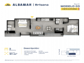 Plano del modelo K del proyecto Albamar | Brisana en Chorrillos