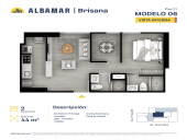Plano del modelo Q del proyecto Albamar | Brisana en Chorrillos
