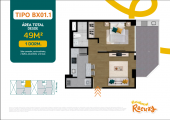 Plano del modelo BX-01.1 del proyecto RESIDENCIAL RECUAY en Breña