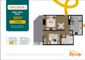 Plano del modelo BX-04.1 del proyecto RESIDENCIAL RECUAY en Breña