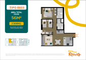 Plano del modelo BX-03 del proyecto RESIDENCIAL RECUAY en Breña