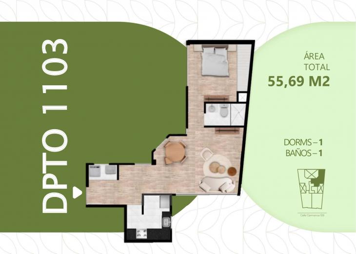 Plano del modelo TIPO 15 del proyecto Los Alamos de Carmenca en San Miguel