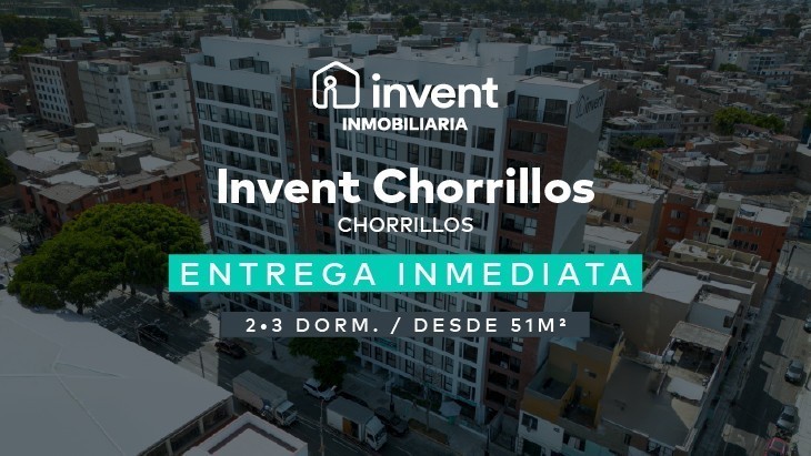 Fachada principal del proyecto Invent Chorrillos en Chorrillos