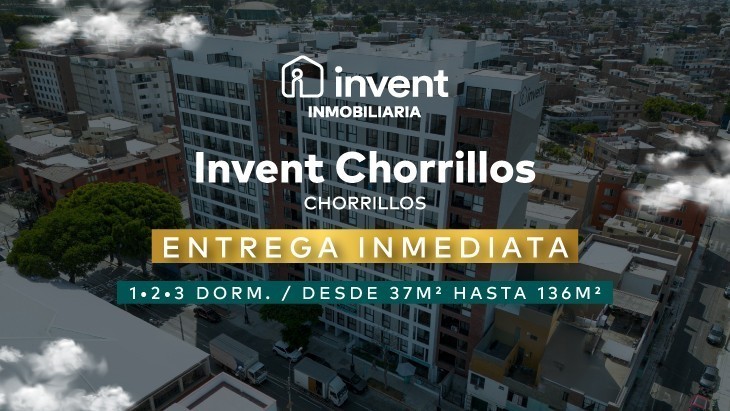 Fachada principal del proyecto Invent Chorrillos en Chorrillos