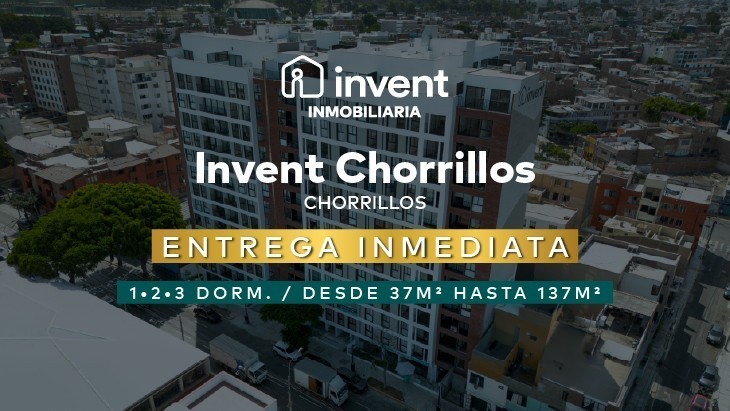 Fachada principal del proyecto Invent Chorrillos en Chorrillos