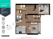 Plano del modelo 15 del proyecto Invent Chorrillos en Chorrillos