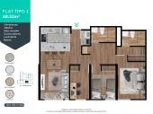 Plano del modelo 2 del proyecto Invent Chorrillos en Chorrillos