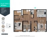 Plano del modelo 3 del proyecto Invent Chorrillos en Chorrillos