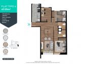 Plano del modelo 4 del proyecto Invent Chorrillos en Chorrillos