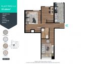 Plano del modelo 1-I del proyecto Invent Chorrillos en Chorrillos