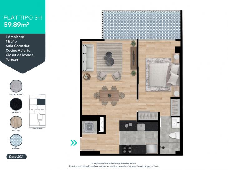 Plano del modelo 3-I del proyecto PATRIA en Barranco