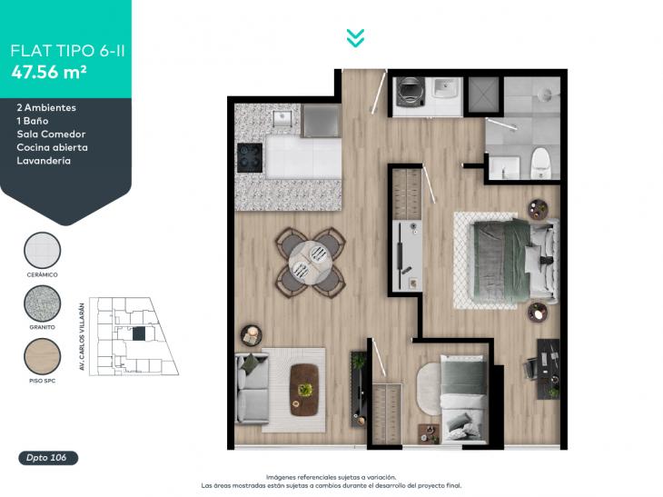 Plano del modelo 7-V del proyecto FORTIVA en La Victoria