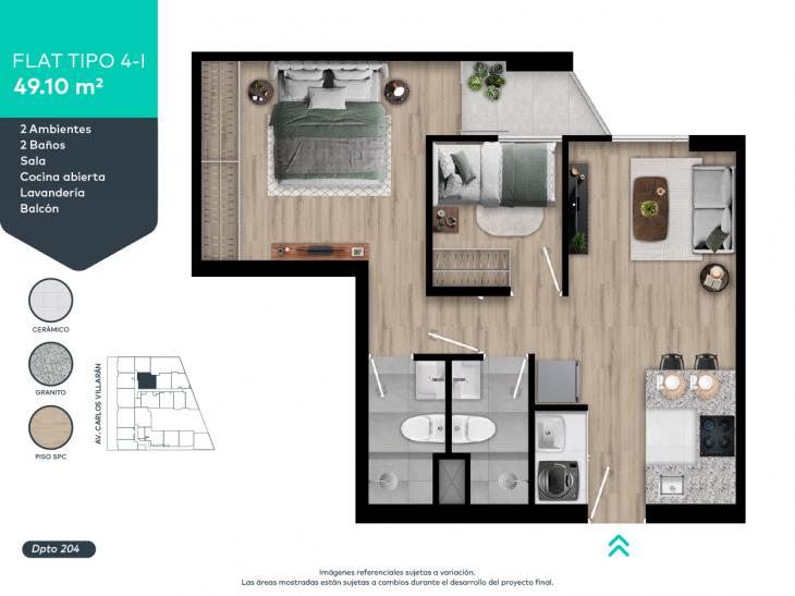 Plano del modelo 4-I del proyecto FORTIVA en La Victoria