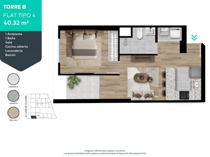 Plano del modelo B4-II del proyecto FORTIVA en La Victoria
