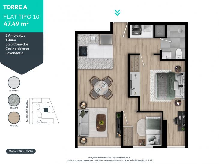 Plano del modelo 10 del proyecto FORTIVA en La Victoria