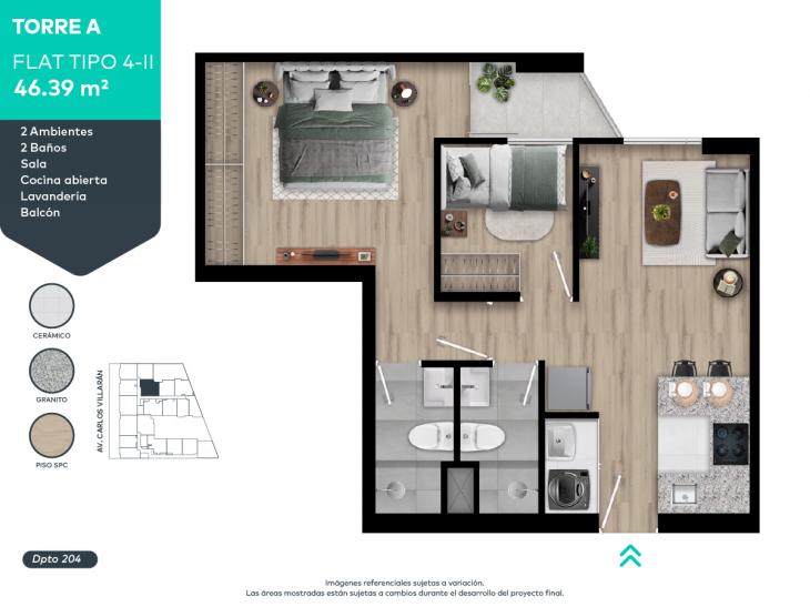 Plano del modelo 4-II del proyecto FORTIVA en La Victoria