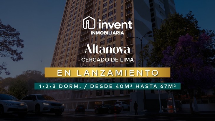 Fachada principal del proyecto ALTANOVA en Cercado De Lima