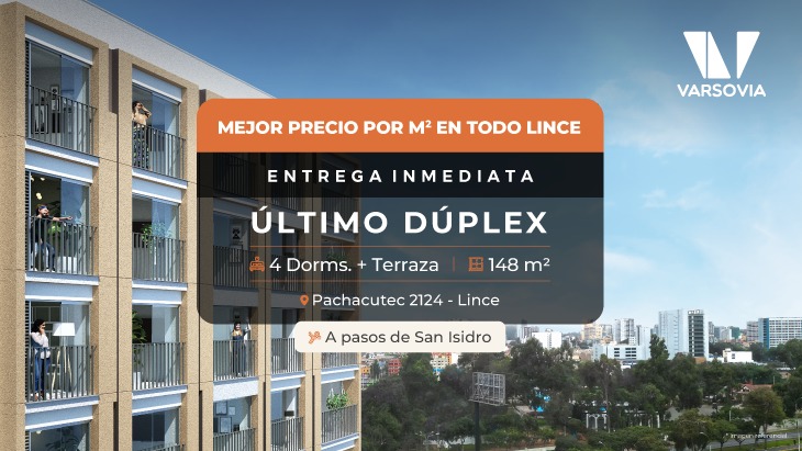 Fachada principal del proyecto Varsovia Lince en Lince