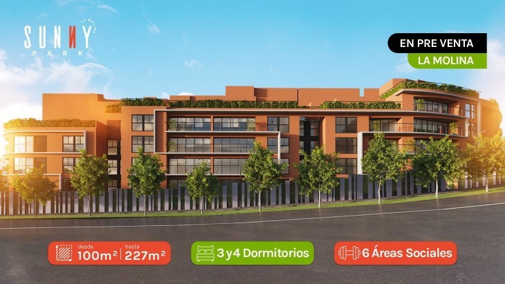 Fachada principal del proyecto Sunny Park - La Molina en La Molina