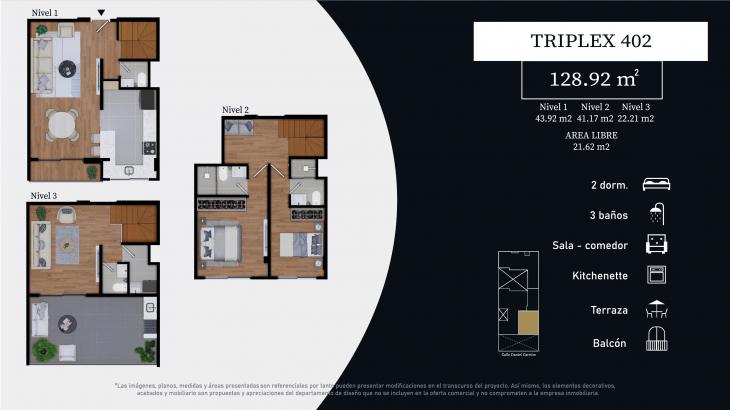 Plano del modelo F del proyecto HORIZON 585 en Magdalena Del Mar