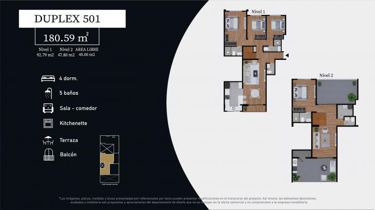 Plano del modelo G del proyecto HORIZON 585 en Magdalena Del Mar