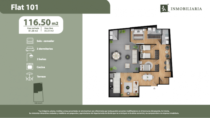 Plano del modelo TIPO A del proyecto VALENCIA en Pueblo Libre