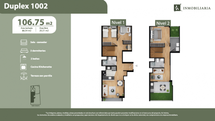 Plano del modelo TIPO I del proyecto VALENCIA en Pueblo Libre