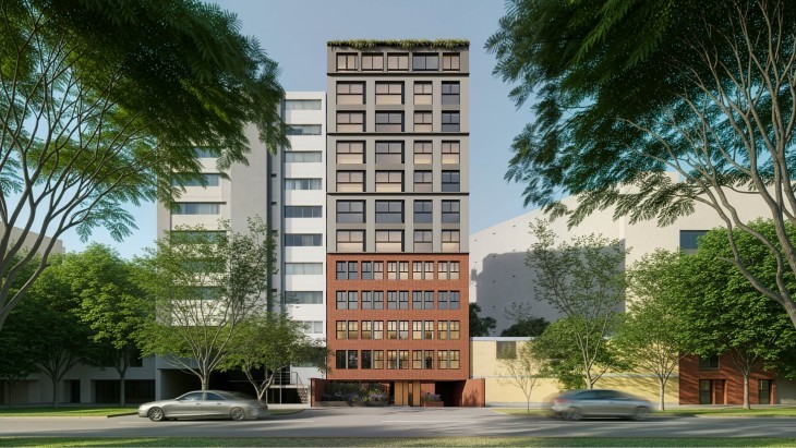 Fachada principal del proyecto Peralta 124 en Santiago De Surco