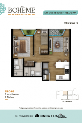 Plano del modelo 6B del proyecto BOHEME en Chorrillos