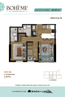 Plano del modelo 7B del proyecto BOHEME en Chorrillos