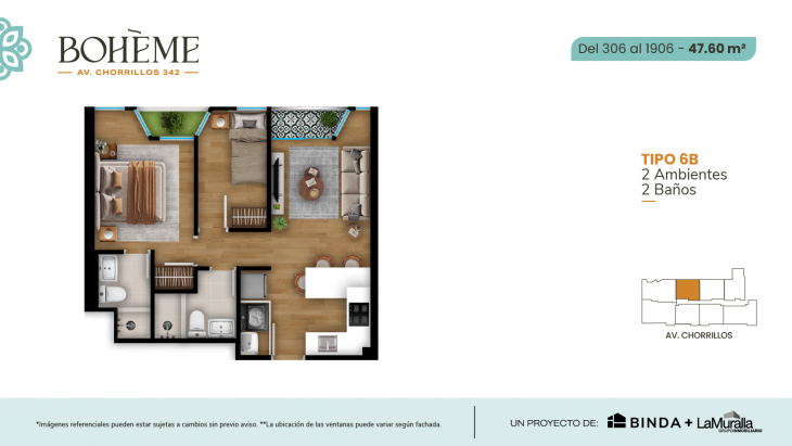 Plano del modelo 6B del proyecto BOHEME en Chorrillos