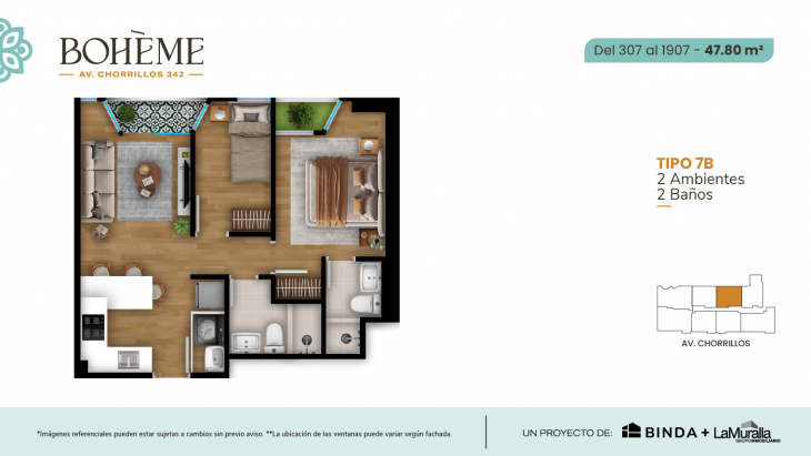 Plano del modelo 7B del proyecto BOHEME en Chorrillos