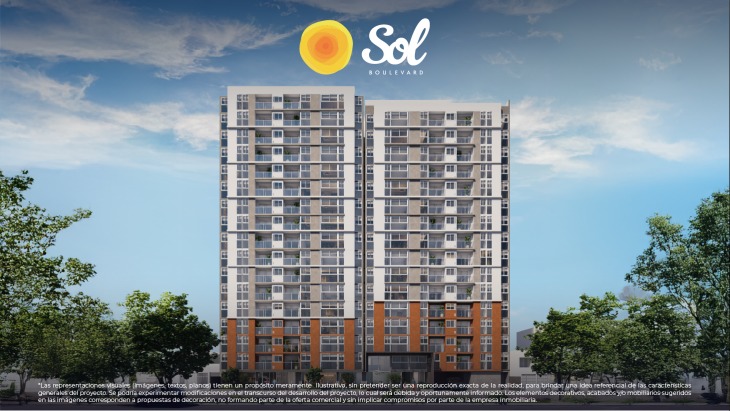 Fachada principal del proyecto Sol Boulevard en Chorrillos