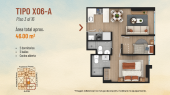 Plano del modelo A-X06 del proyecto Sol Boulevard en Chorrillos