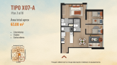 Plano del modelo A-X07 del proyecto Sol Boulevard en Chorrillos