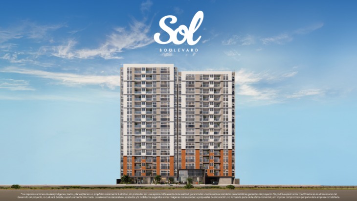 Fachada principal del proyecto Sol Boulevard en Chorrillos