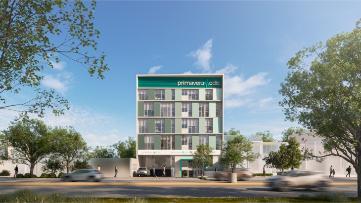 Fachada principal del proyecto EDIFICIO OFICINAS BOUTIQUE PRIMAVERA MEDIC en San Borja