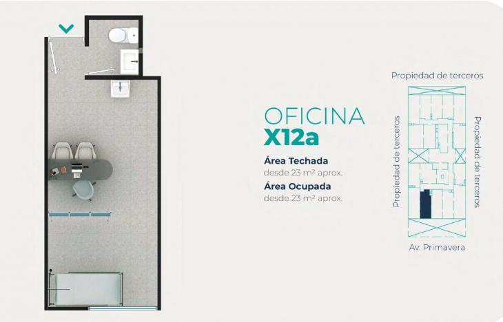 Plano del modelo X12-A del proyecto EDIFICIO OFICINAS BOUTIQUE PRIMAVERA MEDIC en San Borja