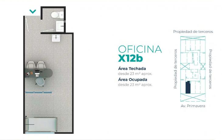 Plano del modelo X12-B del proyecto EDIFICIO OFICINAS BOUTIQUE PRIMAVERA MEDIC en San Borja