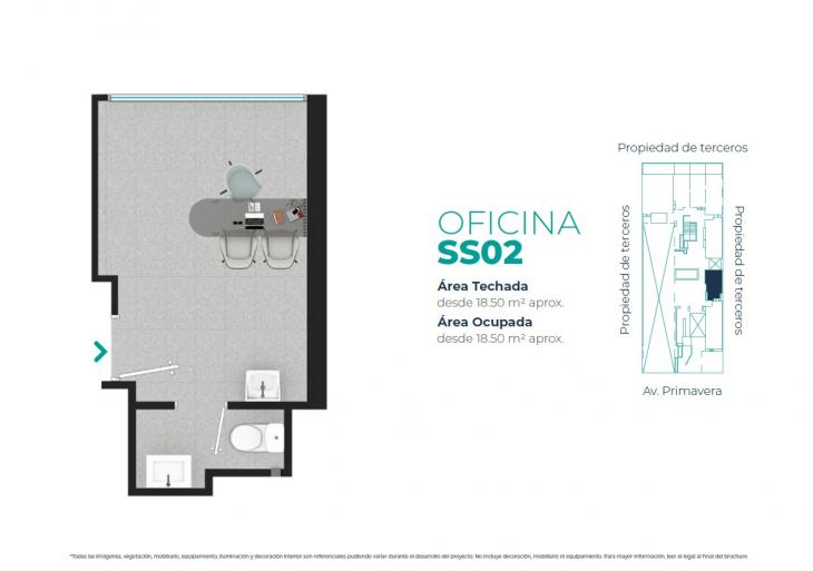Plano del modelo SS02 del proyecto EDIFICIO OFICINAS BOUTIQUE PRIMAVERA MEDIC en San Borja