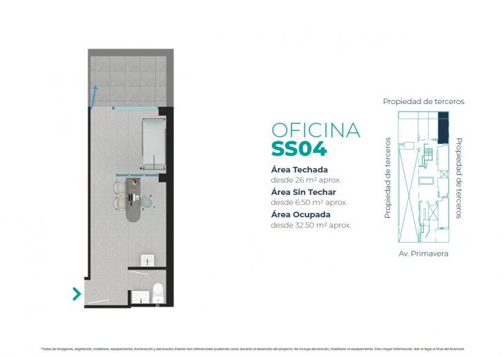 Plano del modelo SS04 del proyecto EDIFICIO OFICINAS BOUTIQUE PRIMAVERA MEDIC en San Borja