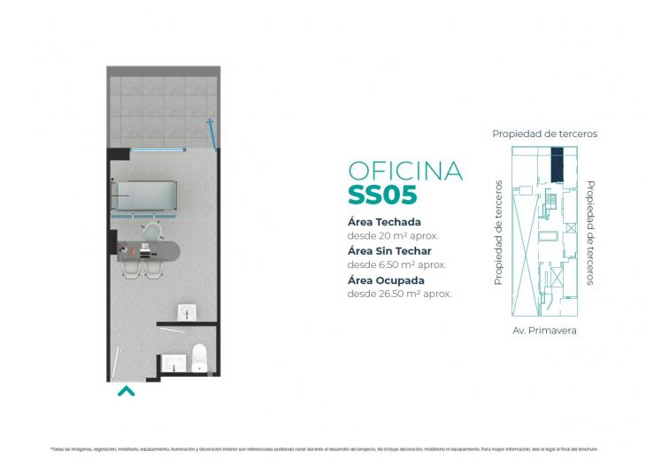 Plano del modelo SS05 del proyecto EDIFICIO OFICINAS BOUTIQUE PRIMAVERA MEDIC en San Borja