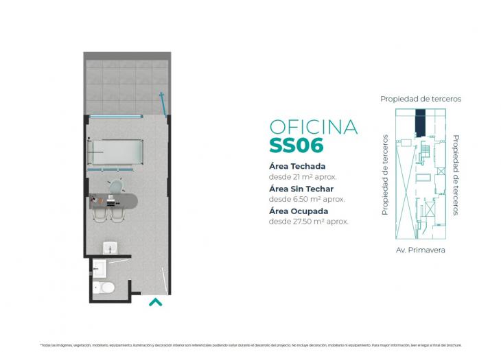 Plano del modelo SS06 del proyecto EDIFICIO OFICINAS BOUTIQUE PRIMAVERA MEDIC en San Borja