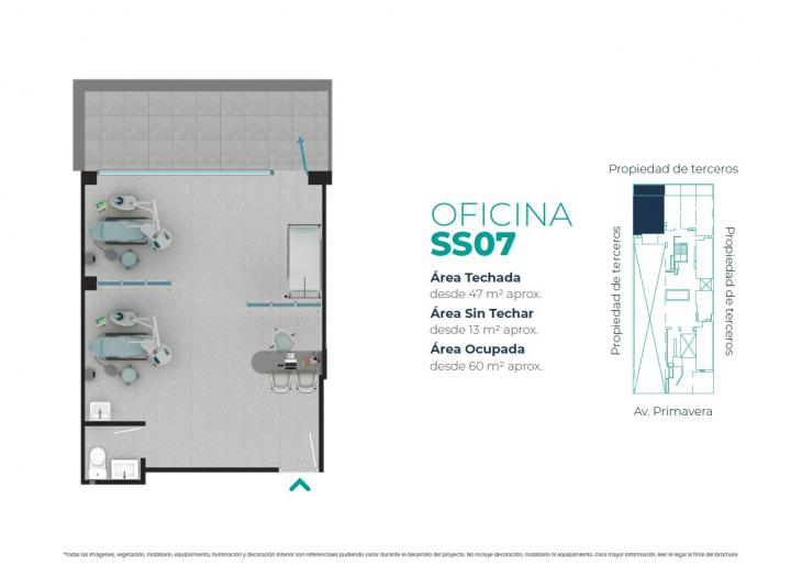 Plano del modelo SS07 del proyecto EDIFICIO OFICINAS BOUTIQUE PRIMAVERA MEDIC en San Borja