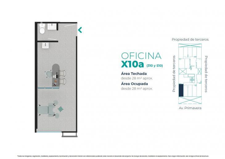 Plano del modelo X10-A del proyecto EDIFICIO OFICINAS BOUTIQUE PRIMAVERA MEDIC en San Borja