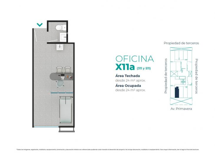 Plano del modelo X11-A del proyecto EDIFICIO OFICINAS BOUTIQUE PRIMAVERA MEDIC en San Borja