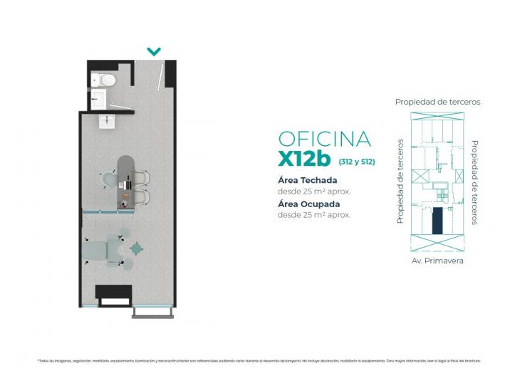 Plano del modelo X12-B del proyecto EDIFICIO OFICINAS BOUTIQUE PRIMAVERA MEDIC en San Borja
