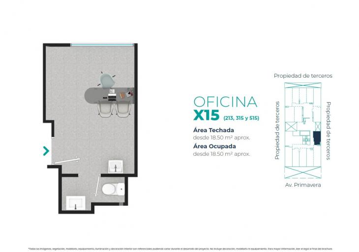 Plano del modelo X15 del proyecto EDIFICIO OFICINAS BOUTIQUE PRIMAVERA MEDIC en San Borja